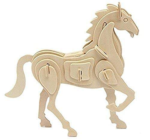 3D Diy Horse Construction Model Assemble Puzzle Wood Model Kit Set Toy For Kids And Adult #TOP4