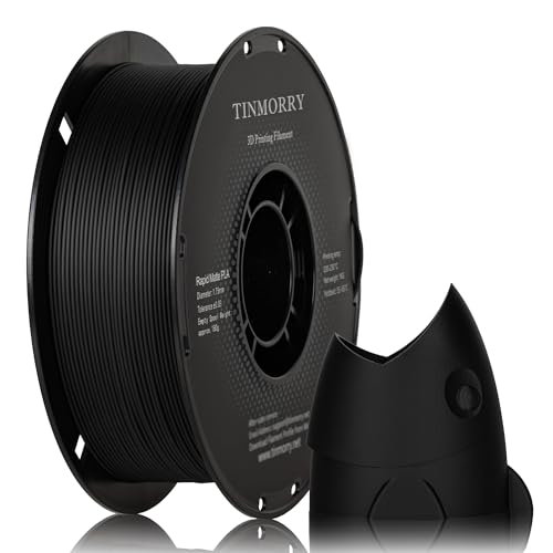 Image of TINMORRY Matte PLA Filament 1.75mm, Matte Surface 3D Printer Filament, Compatible with Bambu Lab FDM 3D Printers, 1 KG Spool (2.2 lbs), Matte Black