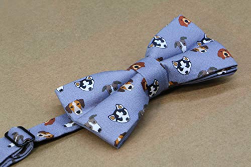 Ocia Cute Pattern Pre-Tied Bow Tie Adjustable Bowties For Adult & Children (Dogs Faces) #TOP4