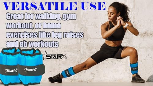 Image of Star X Weight Band Pair | Resistance Exercise | Wrist Ankle | Fitness Band | Unisex Workout Equipment | Finest-Quality Polyester Adjustable Weight | Multi-Purpose