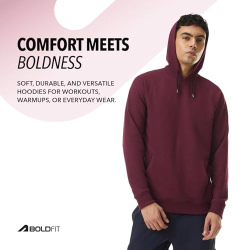 Image of Boldfit Hoodies for Man Hooded Sweatshirt for Man Solid Hoodie for Men Stylish Huddy for Men Regular Fit Sweatshirts for Boys with Hoodie Mens Hooded Sweatshirt with Pockets