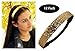 Kenz Laurenz 12 Pack Glitter Headbands- Elastic Stretch Sparkly Fashion Sports Headband for Women Softball Volleyball Basketball Teams Set Hair Accessories (Gold)