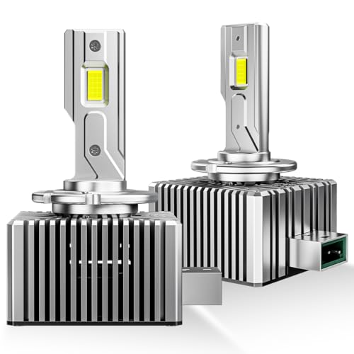 NOVCAPAR D3S LED Bulb,30000LM Super Bright High and Low Beam, 6500K Cool White With Cooling Fan, Plug & Play, No Adapter Required, 1:1 Mini Size,IP68 Wateproof 5,0000H long Lifespan, Pack of 2