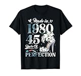 Photo Gallery womens 45th birthday floral made in 1980 gifts 45 years old maglietta Photo Gallery womens 45th birthday floral made in 1980 gifts 45 years old maglietta