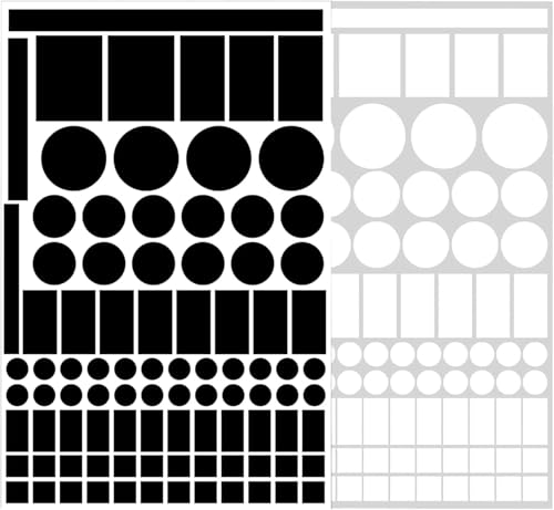 2 hojas de pegatinas de bloqueo de luz, pegatinas oscuras para atenuación electrónica LED, luz blanca y negra atenuación de la cubierta LED.