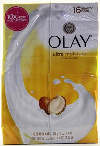 Olay Ultra Moisture Outlast 16 Bar Soaps, Shea Butter, 5 OZ Each (79.5 OZ Total)