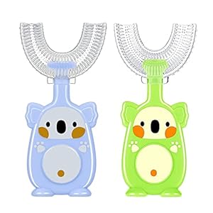 Fivemilebro Uyashua Kinder U-förmige Zahnbürste Blau Grün