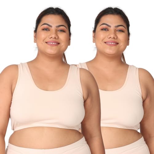 Image of Adira | Plus Size Sleeping Bra for Women | Plus Size Bra | Slip On Bras to Wear at Home | Comfortable Bra | Wirefree & High Coverage | Sleep Support | Avoids Stretch Marks | Pack of 2