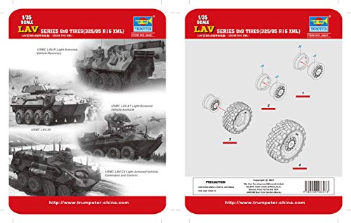 Pneus 325/85/R16 XML pour LAV Series Trumpeter 06607 maquette militaire