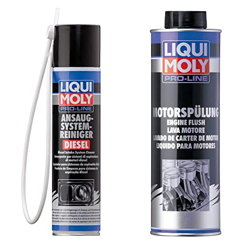 Liqui Moly 5168 PRO-Line Detergente per sistemi di aspirazione di Motori Diesel, 400 ml & 2427 Pro-Line Lava Motore