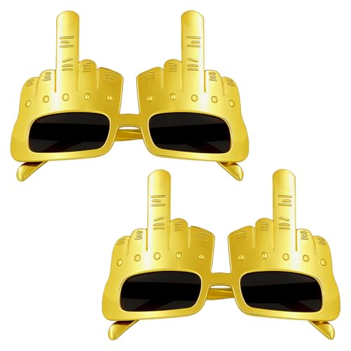 UOCAI 2 paires Lunettes Soleil Drôles Forme Main avec...