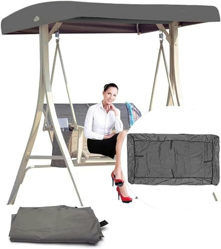 BTOIASYHF Toit de Rechange pour Balancelle de Jardin, Imperméable en 210D Oxford,Toile de Rechange Pare-Soleil à Bascule Jardin Anti-UV pour Balancelle 2 3...