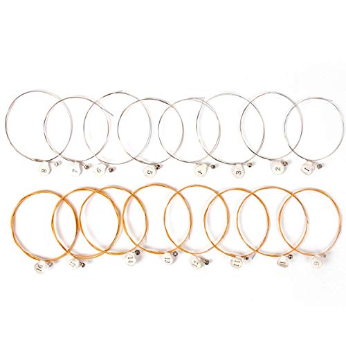 Cordes en acier pour harpe lyre Aklot lot de 16 cordes de rechange