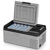 Alpicool Car Refrigerator 12 Volt Portable Car Fridge 16 Quart（15 L Electric Cooler with AC/DC，Car Refrigerator Freezer for Truck Van RV Camper SUV, Camping Boat Travel，-4~68°F