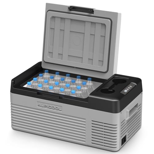 Image of Alpicool Car Refrigerator 12 Volt Portable Car Fridge 16 Quart(15 L Electric Cooler with AC/DC,Car Refrigerator Freezer for Truck Van RV Camper SUV, Camping Boat Travel,-4~68°F