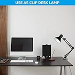 TORCHSTAR Metal Desk Lamp with Clamp, Swing Arm, Architect Adjustable Gooseneck Table Lamp, Clip Desk Lights for Home Office, Work, Study, Reading, E26 Base, Multi-Joint, Black - Image 4