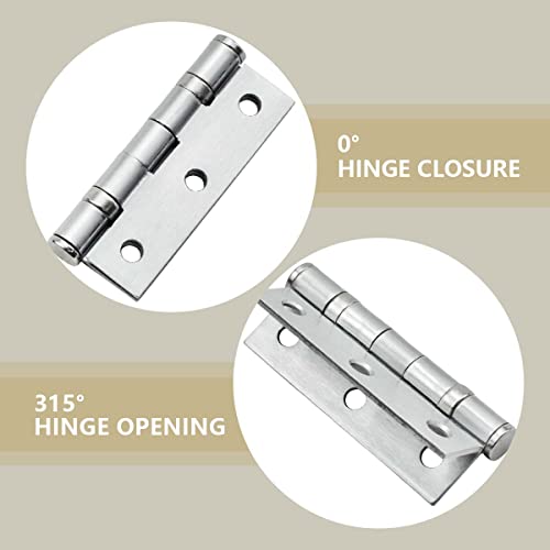 Bwintech 3 works 75 x 50 x 2.0mm(3 inch) Satin Chrome Brushed Hinge for Fire Door Steel Fire Rated Internal Door Hinges - Image 4