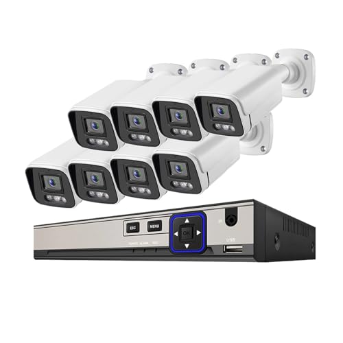 10CH 5MP HD POE CCTV ZLeBJVXe Ď 8CH 4CH NVRLbg 猟o O IPZbg z[rfI(8T,10CH NVR x 8Cameras)