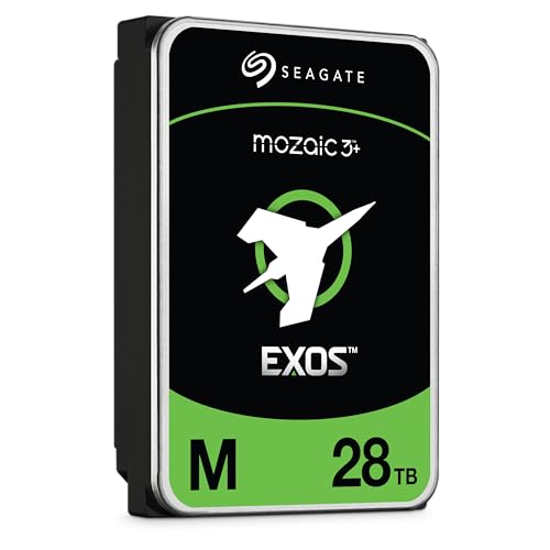 Image of Seagate Exos M 28TB Enterprise Internal Hard Drive HDD - 3.5in 6GB /s SATA 7200RPM 2.5M MTBF (ST28000NM003K)