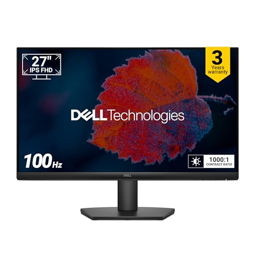 Image of Dell SE2725HM 27 inch /68.58 cm FHD Monitor, Ultra-Thin Bezels, 100Hz IPS Panel, 5 ms Response, Contrast 1000:1, Tilt Adjust, HDMI, VGA, Warranty 3 Years, Comfortview Plus, TUV Rheinland 3-Star Eye Comfort