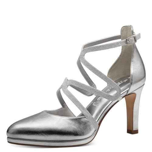 Tamaris Damen Pumps, Silber, 39 EU
