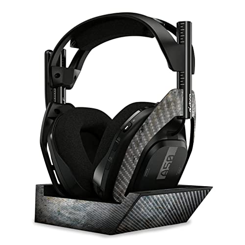 Image of MightySkins Carbon Fiber Skin Compatible with Astro A50 Wireless Headphones + Base Station (Gen 4) - Shadow Concrete | Protective, Durable Textured Carbon Fiber Finish | Easy to Apply