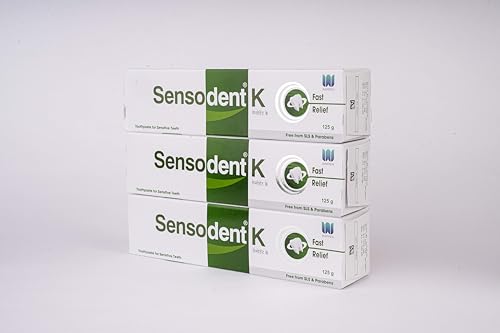 Image of Sensodent K Fast Relief 125g(Pack of 3) | Toothpaste For Sensitivity Relief| For Fast and Effective relief| Contains Potassium Nitrate for Sensitive teeth