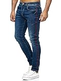 Tazzio Herren Skinny Fit Jeans 19535 Blau 33/32
