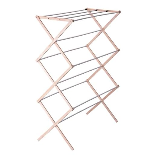 Household Essentials 5001 Collapsible Folding Wooden Clothes Drying Rack For Laundry | Pre Assembled