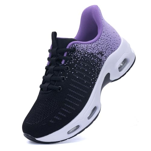 Image of Womens Slip On Tennis Sneakers Walking Running Shoes Easy to Wear