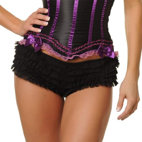 Image of Women Lace Layered Micro Shorts Cotton Soft Y2k Cute Fairy Pajamas Bottoms Low Rise Bloomers Panties