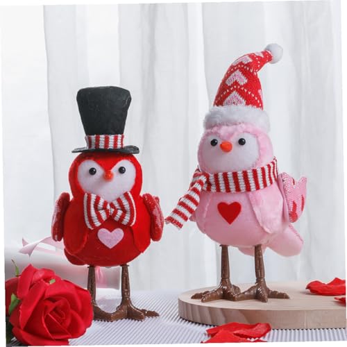 Décoration de table Saint-Valentin lot de statuettes oiseau pour centre de table mariage romantique