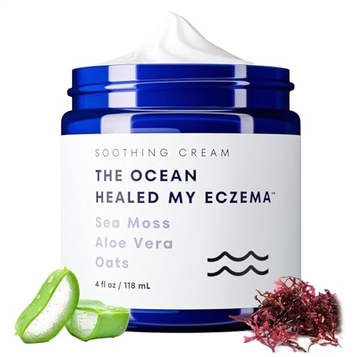 Crema Calmante Natural - The Oceans Healed My E-czema Cream, Crema Hidratante Reparadora Para Rostro Y Cuerpo Que Se Seca Y Enrojece, Crema Calmante Facial Ri-ca En Avena Coloidal Con Musgo Marino