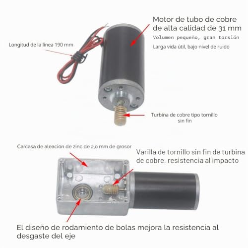 Motor de engranaje helicoidal de 24V para proyectos de automatización doméstica 4