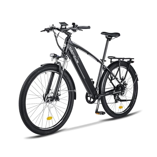 nakxus 27M204 Elektrofahrräder für Herren, 27.5 Zoll Grau E-Bike, 250W Bürstenloser Motor, 36V 13Ah Akku, 25 KM/H, LCD-Display mit App-Steuerung, bis zu 100 km Reichweite, bis zu 100 km Reichweite
