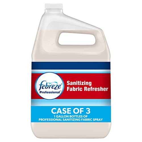 Image of Febreze Professional Sanitizing Fabric Refresher, Bulk Sanitizing Spary for All Fabrics in Hotels, Restaurants and Businesses, Fresh Clean Scent, Ready-to-Use, 1 Gal. (Pack of 3)