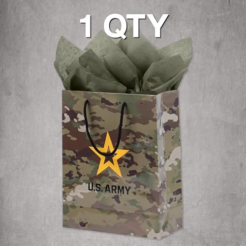 Havercamp U.S. Army Gift Bag! Includes 2 Pcs. Of Hunter Green Tissue. This Officially Licensed Bag Makes Every Gift Exceptional thumb #1