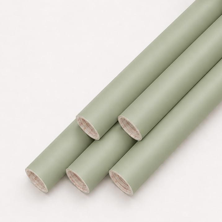 5 Roll Pack Vinyl Warehouse Matt Sage Green 67.5cm x 2m d-c-fix Sticky Back Vinyl Furniture Wrap