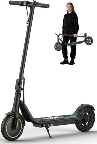 VOLPAM Electric Scooter, 350W/500W Powerful Motor, 8.5'/10' Solid Tires, 19/21Mph, 28/23/21/16 Miles Max Range, Dual Braking