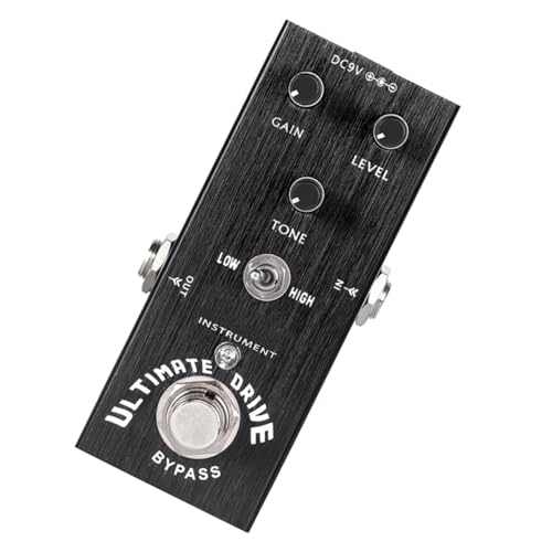 Yardwe 1Set Analog Heavy Overload Guitar Effect Processor True Bypass Pedal for Electric Guitar Durable Metal Design Noise Sound Control Musicians