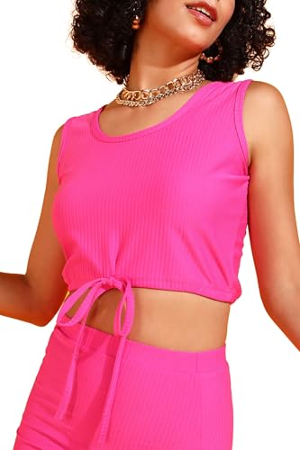 Image of POPWINGS Casual Solid Top and Skirt Co-Ord Set for Women | Stylish Western Co-Ord Set for Women | Crop Top and Long Slit Skirt Set for Women
