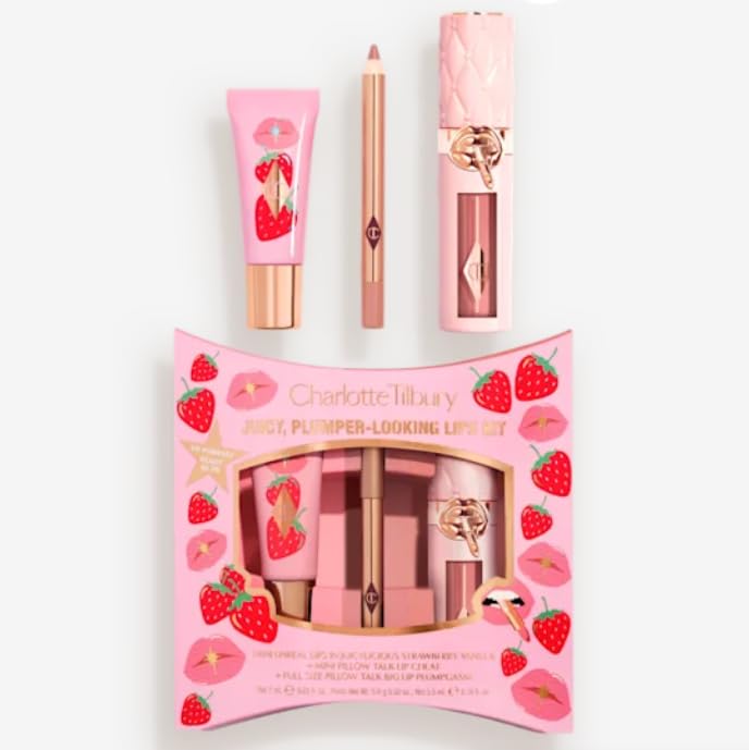 Charlotte Tilbury Juicy Plumper Lip Kit – Lipliner, Lip Gloss & Lip Oil Set – Volumen Lippenpflege Set –