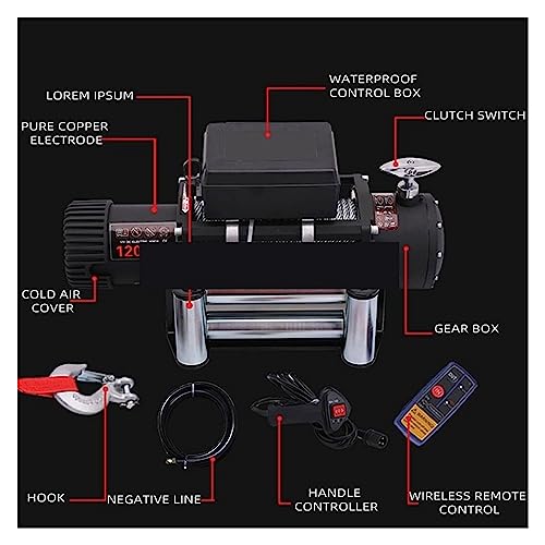 Cabrestante Eléctrico 24V para Vehículo 3000LB miniatura 6