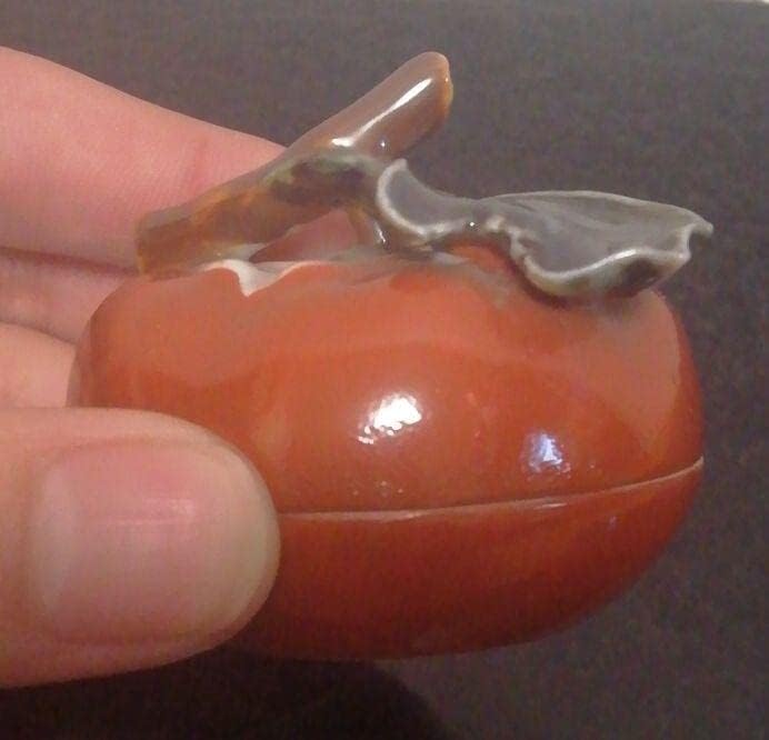 十二代 酒井田柿右衛門作 柿形 香合 共箱 共布 茶道具