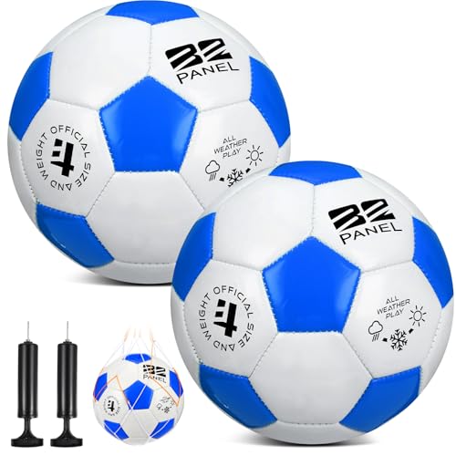 Shappy 2 Pcs Operation Christmas Soccer Balls Bulk Pump,