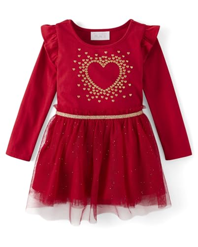 The Children's Place baby girls Heart Mesh Tutu Dress