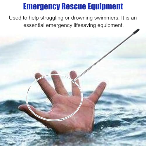 Barra de rescate para piscina de acero inoxidable, poste extensible de emergencia 5
