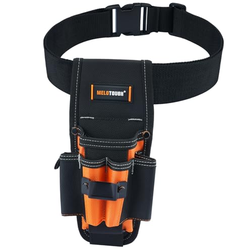 Image of MELOTOUGH 7-Pocket Technician Pouch-Small Pocket Tool Belt Pouch with Belt Clip,Clip on Larger Pockets & Loop, Clip on-Tool Holder Accessory
