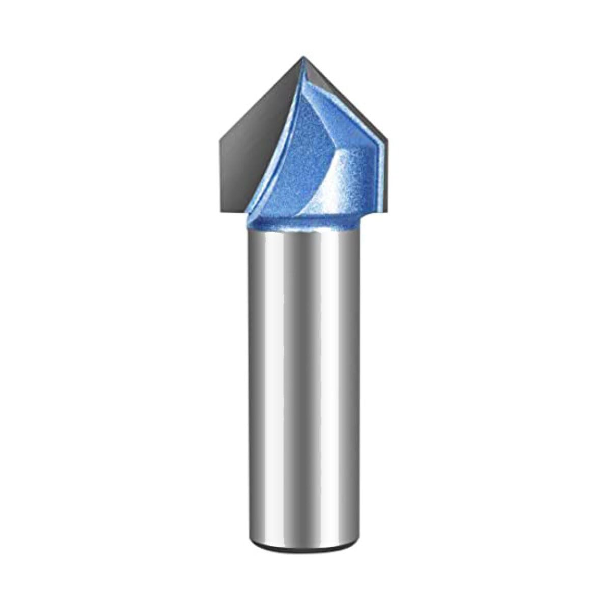 V Groove Router Bits 90-Deg with 1/2" Shank, 1" Cutting Diameter CNC Tools for Mechanics 45-Deg Bevel Edge Artificial Materials Industrial Grade