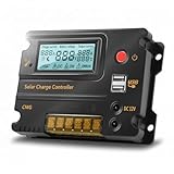 20A 12 V 24 V Solarladeregler Auto Schalter LCD Intelligente Panel Battery Regulator Laderegler Überlastschutz Temperaturkompensation